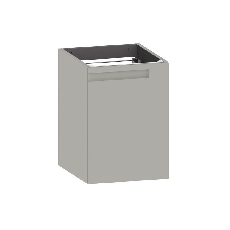 Meuble sous-vasque 40 cm panier à linge 1 porte coulissante INFINY