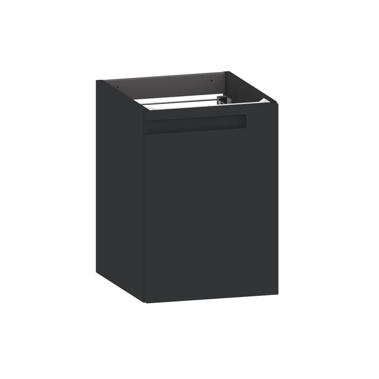 Meuble sous-vasque 40 cm panier à linge 1 porte coulissante INFINY