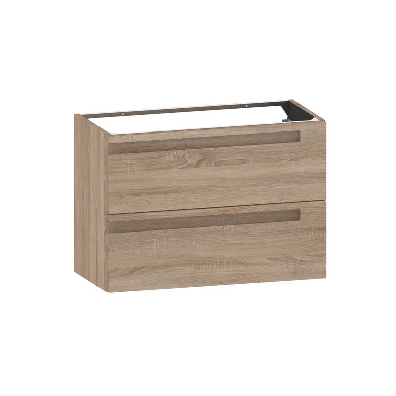 Meuble sous-vasque 80 cm sans plan 2 tiroirs INFINY