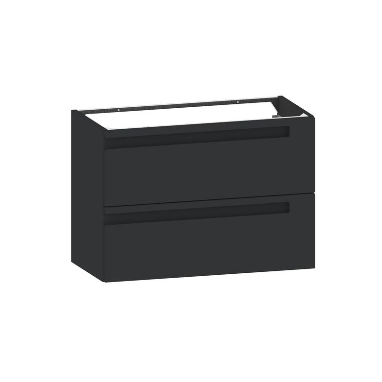 Meuble sous-vasque 80 cm sans plan 2 tiroirs INFINY