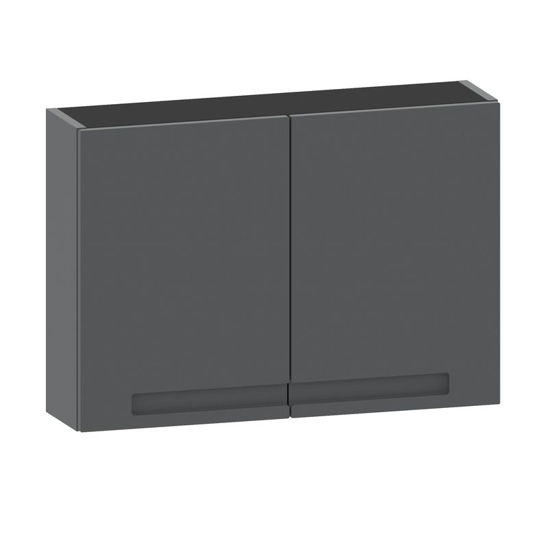 Meuble de salle de bains 80 cm 2 portes INFINY