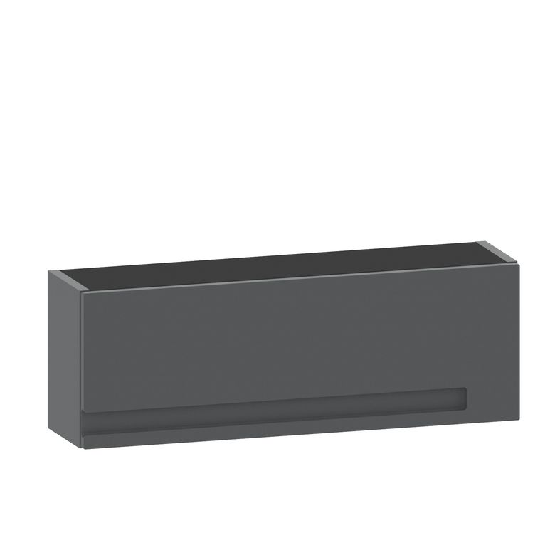 Haut rangement INFINY Graphite Brillant relevante 1 porte l.80 Main Image