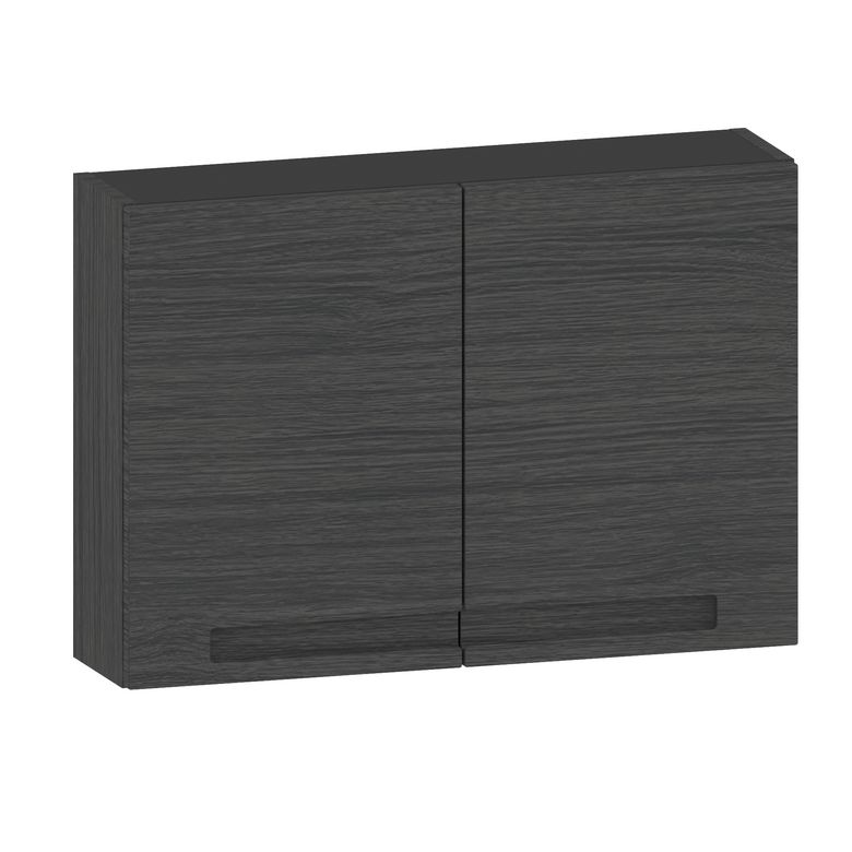 Meuble de salle de bains 80 cm 2 portes INFINY