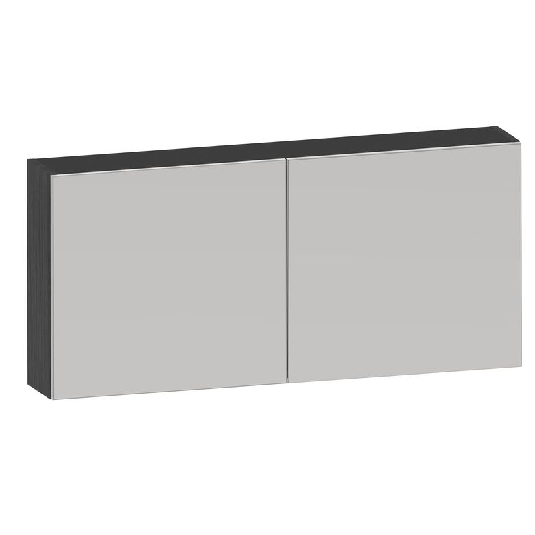 Armoire de toilette 120 cm 2 portes miroir INFINY