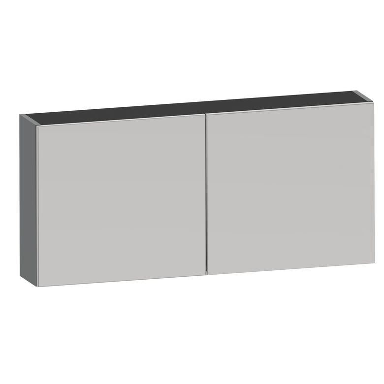 Armoire de toilette INFINY graphite 2 portes miroir L.120 Main Image