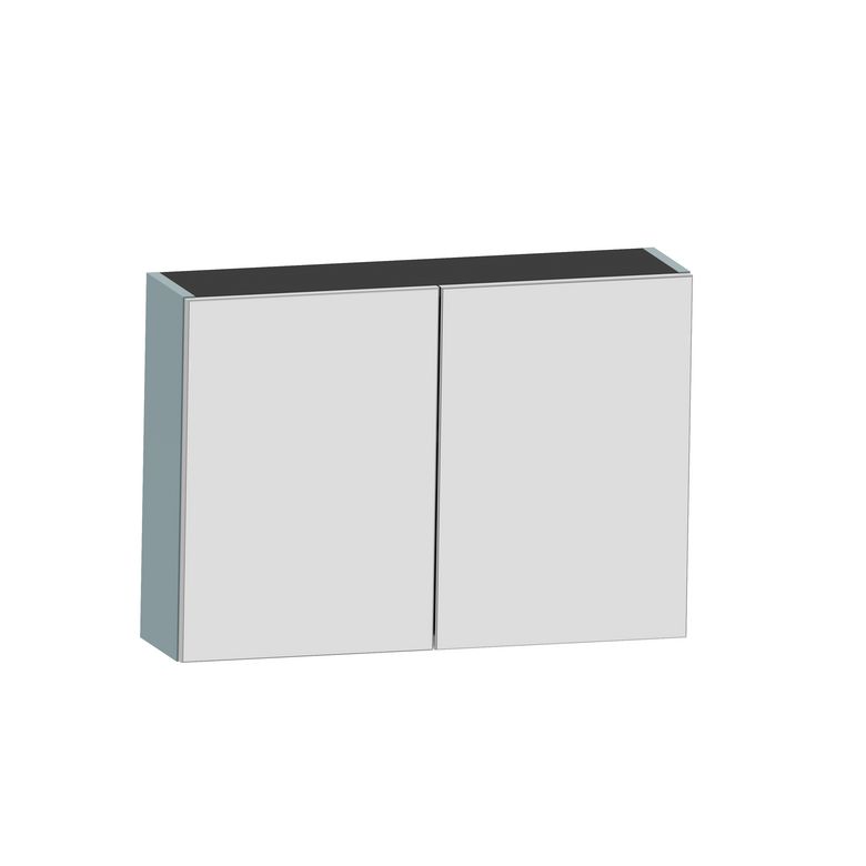 Armoire de toilette INFINY ciel grise 2 portes miroir L.80 Main Image