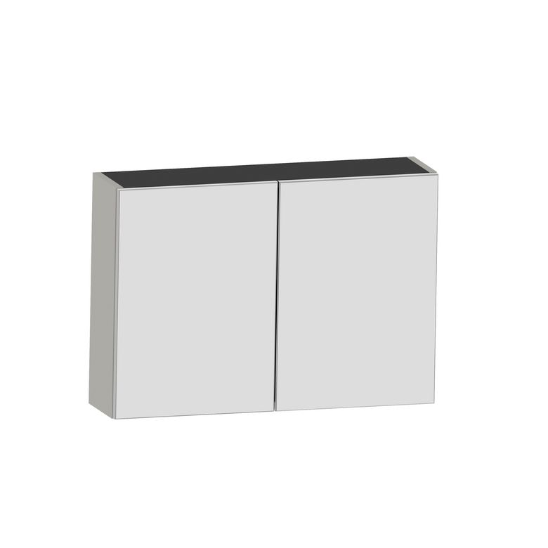 Armoire de toilette 80 cm 2 portes miroir INFINY
