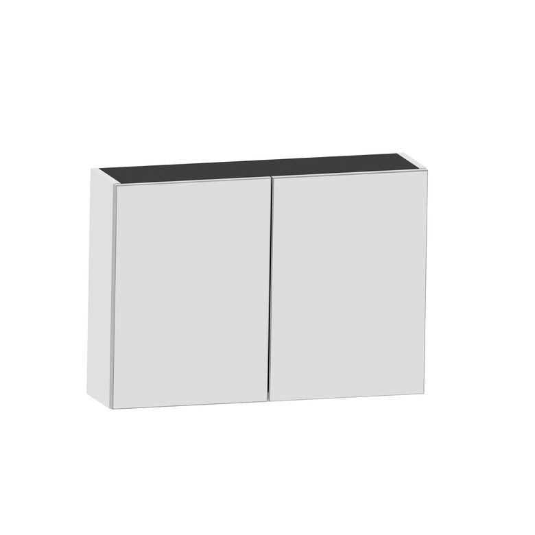 Armoire de toilette 80 cm 2 portes miroir INFINY