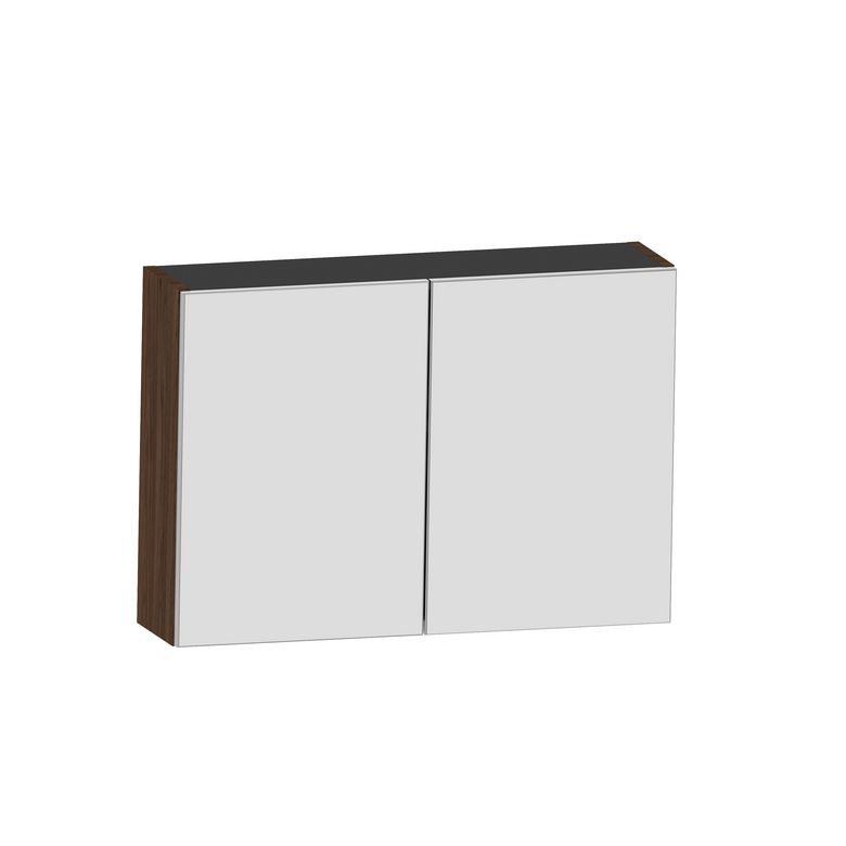 Armoire de toilette 80 cm 2 portes miroir INFINY
