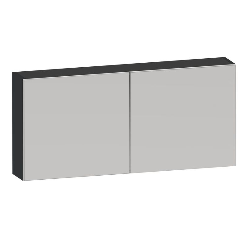 Armoire de toilette 120 cm 2 portes miroir INFINY