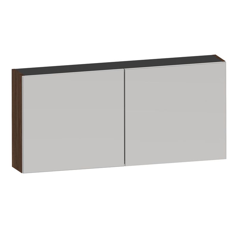 Armoire de toilette 120 cm 2 portes miroir INFINY