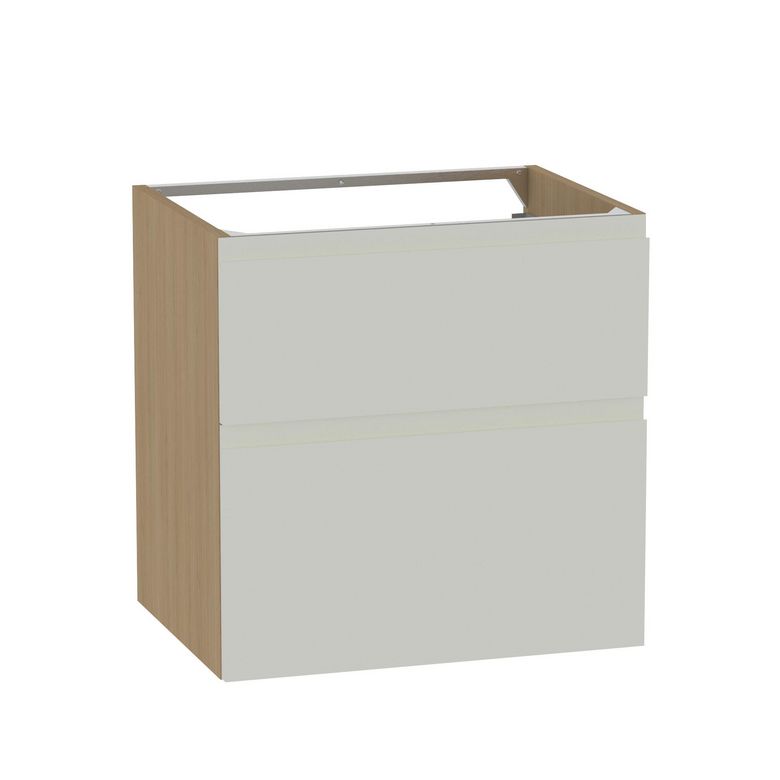 Meuble sous-vasque 60 cm avec 2 tiroirs - Prise main intégrée PHOENIX