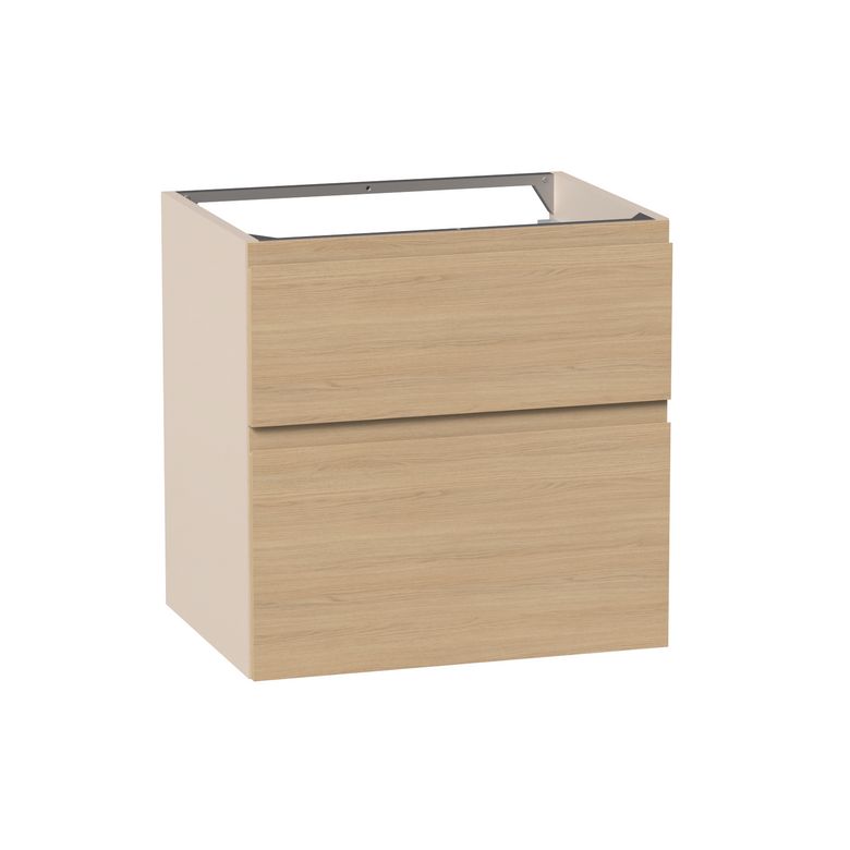 Meuble sous-vasque 60 cm avec 2 tiroirs - Prise main intégrée PHOENIX