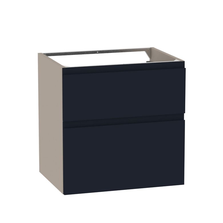 Meuble sous-vasque 60 cm avec 2 tiroirs - Prise main intégrée PHOENIX