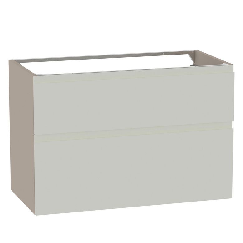 Meuble sous-vasque 90 cm avec 2 tiroirs - Prise main intégrée PHOENIX