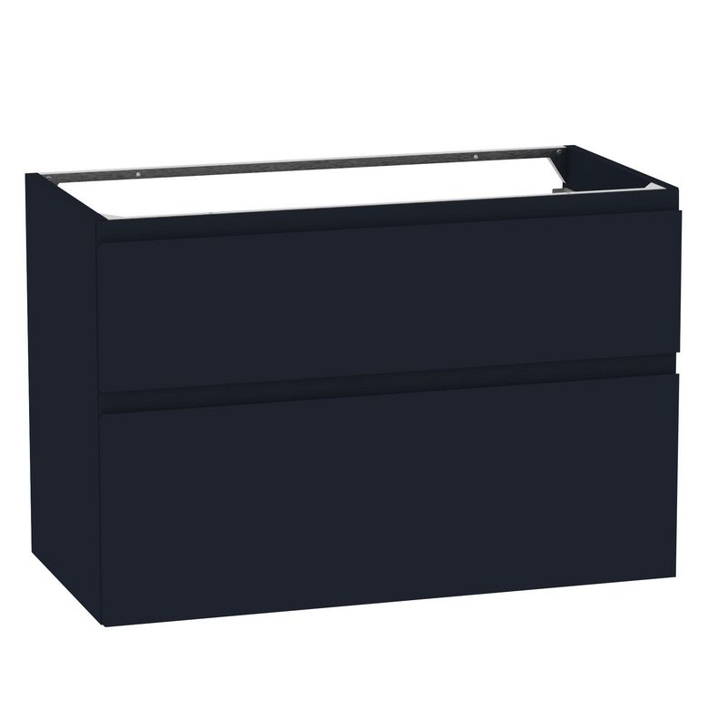 Meuble sous-vasque 90 cm avec 2 tiroirs - Prise main intégrée PHOENIX