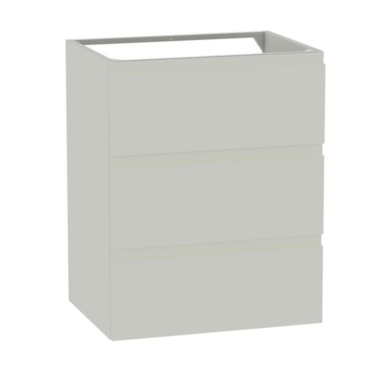Sous-vasque PHOENIX prise de main blanc-blanc 3 tiroirs L60 H75 P46 Main Image