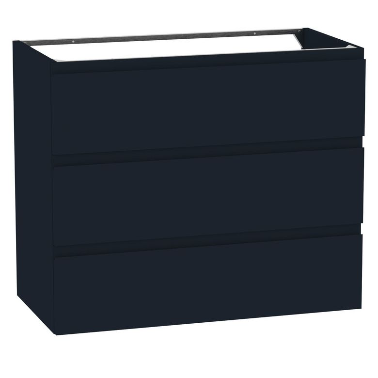 Meuble sous-vasque 90 cm avec 3 tiroirs - Prise main intégrée PHOENIX