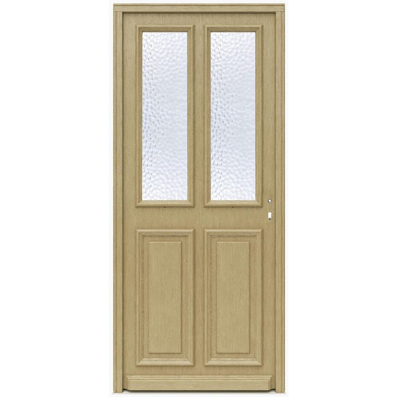 Porte d'entrée ANNE-EVA Chêne avec barillet-Lapeyre