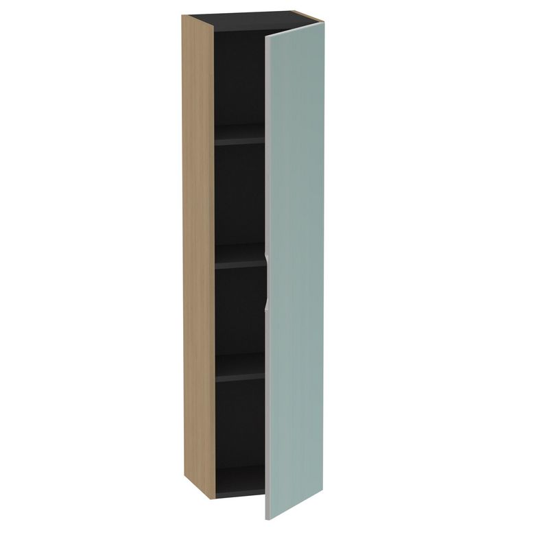 Colonne miroir PHOENIX bois 1 porte L40 H160 P33 Main Image