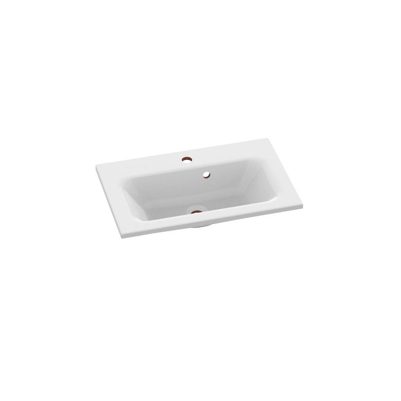 Plan résine PHOENIX 1 vasque blanc L61 P39 Main Image