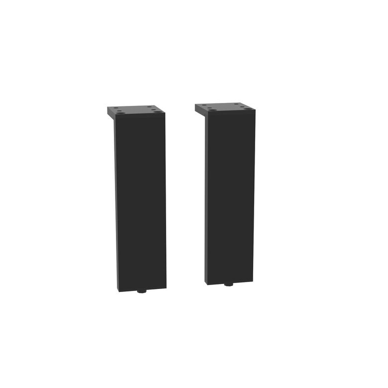 Lot de 2 pieds rectangle FORMEO noir H15 Main Image