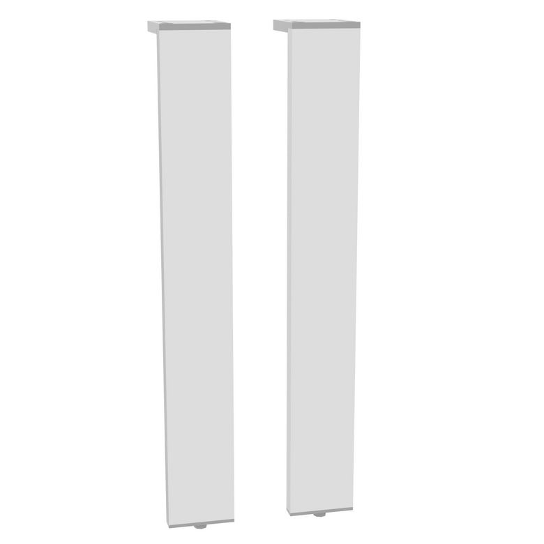 Lot de 2 pieds RECTANGLE pour meuble de salle de bains
