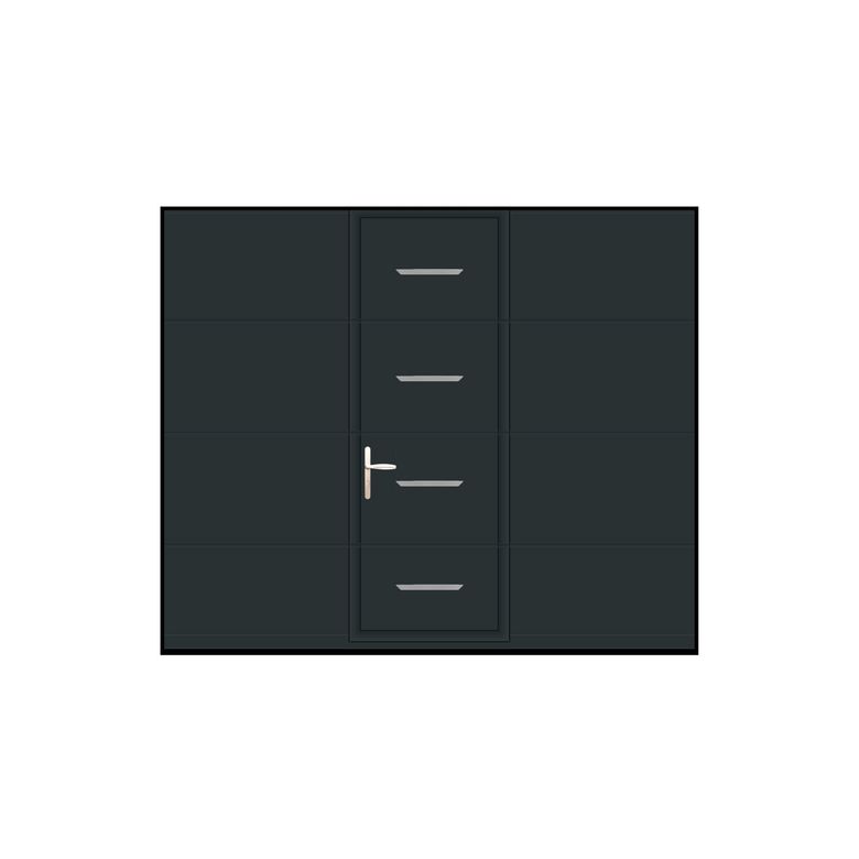 PG sectionnelle portil.D ANTONIN CTP Tiret G7016L +Somfy RTS H.200 x l.240 Main Image