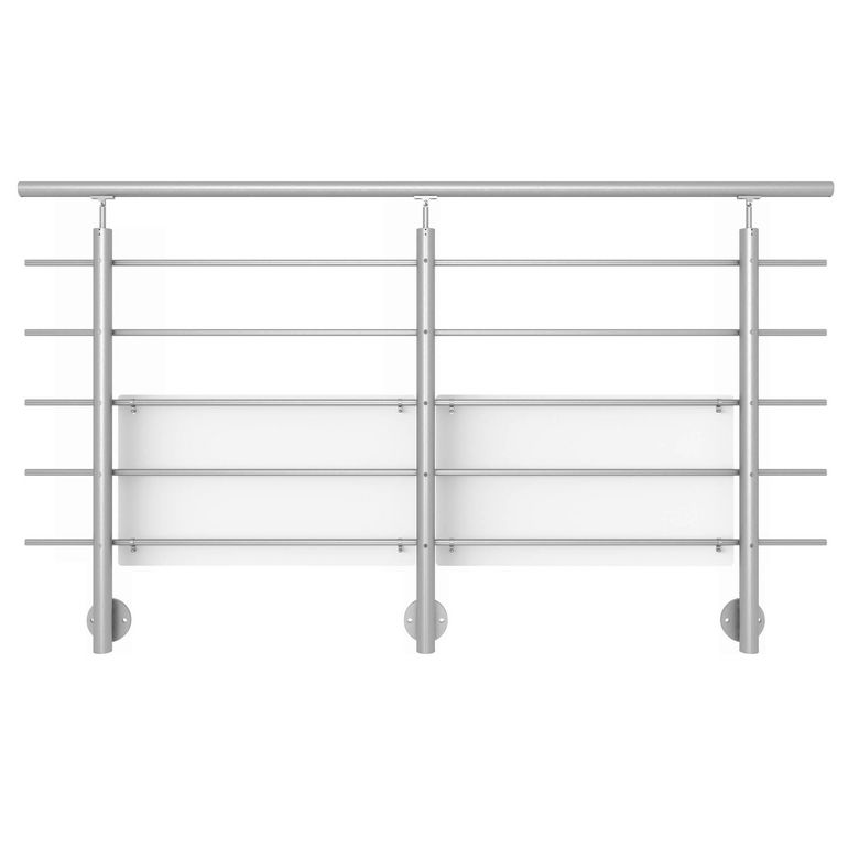Balustrade Lisséo en aluminium fixation latérale