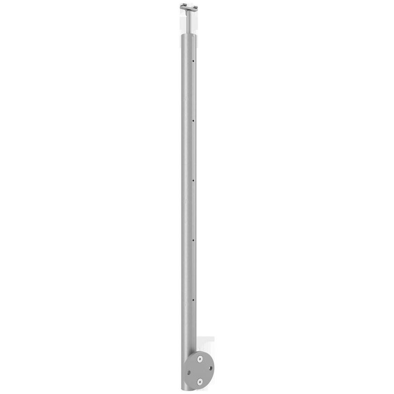 Poteau fixation latéral pour balustrade LISSEO MARIN - alu anodisé brossé Main Image