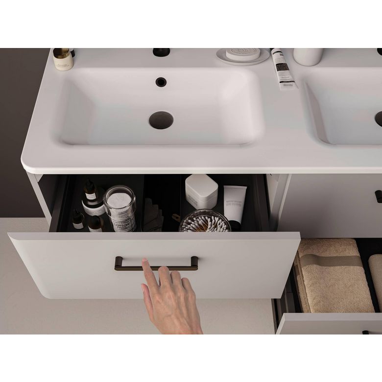 Meuble sous-vasque 120 cm avec tiroirs FRIDA - Lapeyre