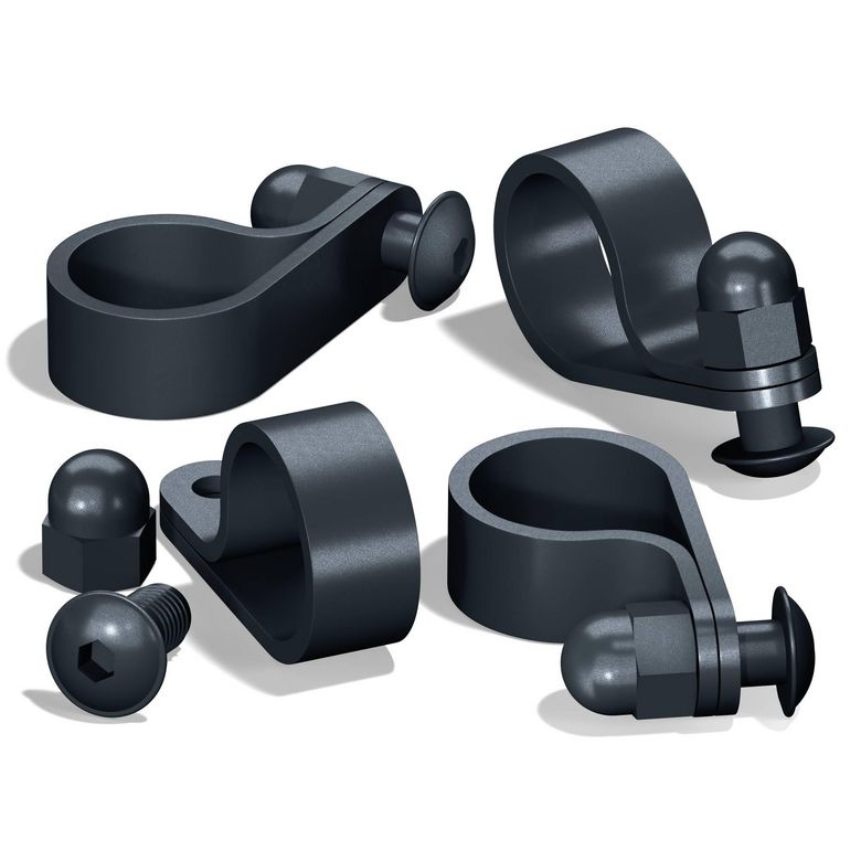 Kit de 4 fixations pour protection basse Lisseo en aluminium | Lapeyre