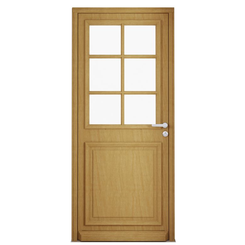 Porte d'entrée** BEX ANNE-PERRINE 6 carreaux +barillet 30x40-H.215 x l.90 gauche Main Image