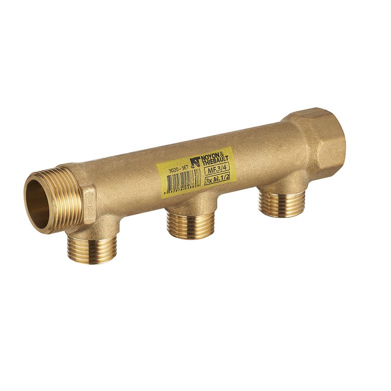 Collecteur MF G3/4 - 3 départs M G1/2 vrac étiqueté Main Image