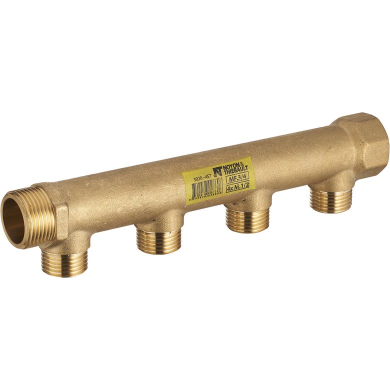 Collecteur MF G3/4 - 4 départs M G1/2 vrac étiqueté Main Image