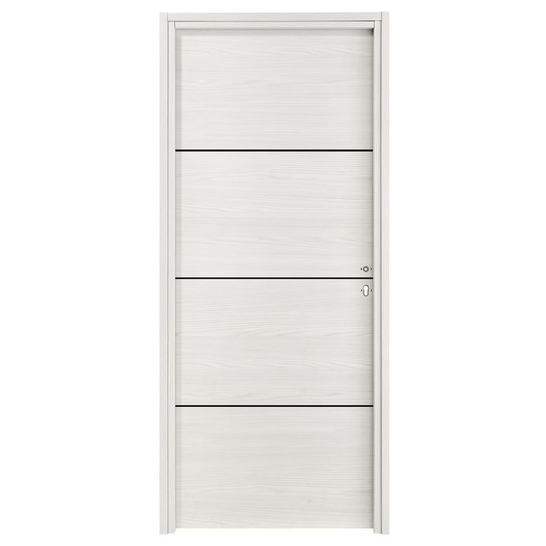 Bloc-porte ROXIE thermique inserts noir | Lapeyre
