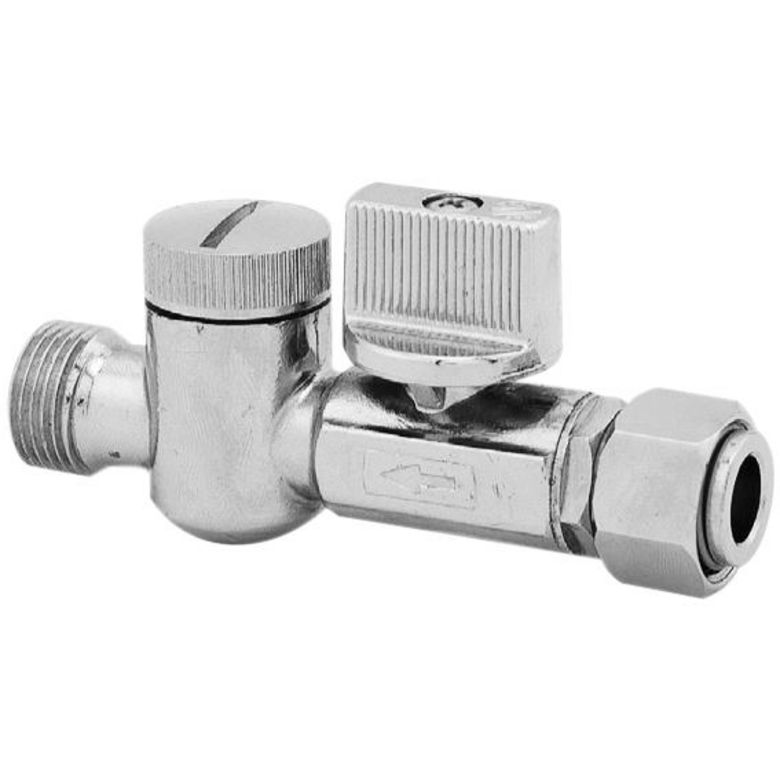 Mini vanne d'arrêt 1/4 tournant mâle femelle 12/17 avec filtre incorporé Main Image