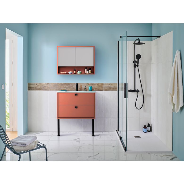 Plan vasque simple 81 cm céramique FORMEO | Lapeyre