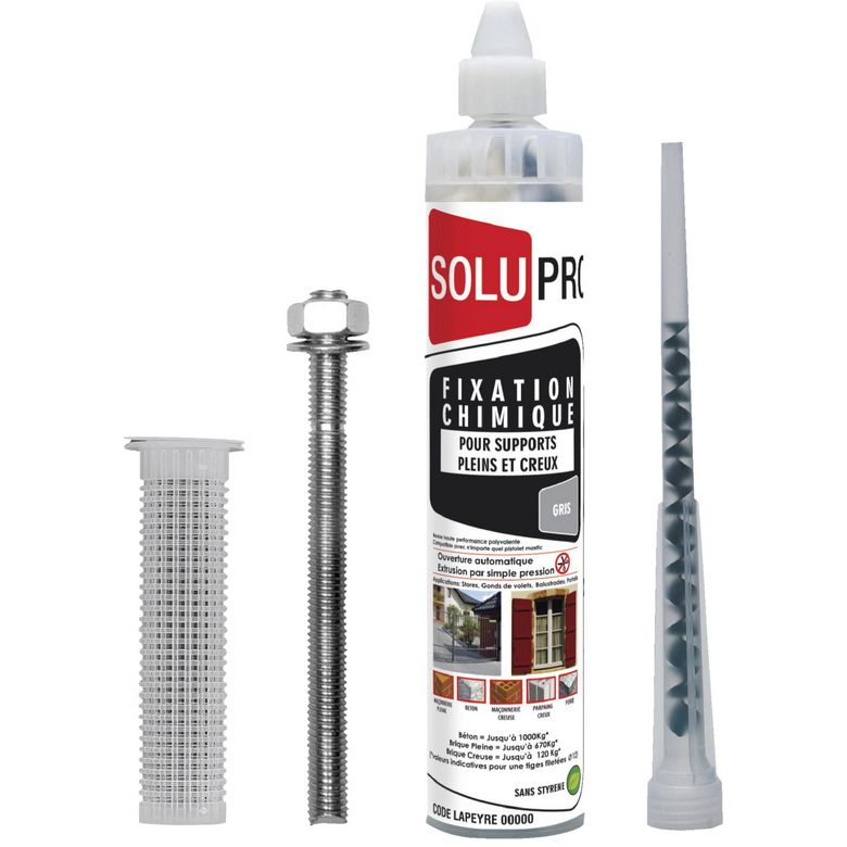 Kit de fixation mur plein pour auvents