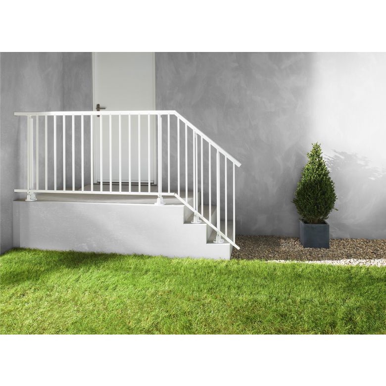 Balustrade OBEISSANTE en aluminium - Poteau en latéral - Extérieur