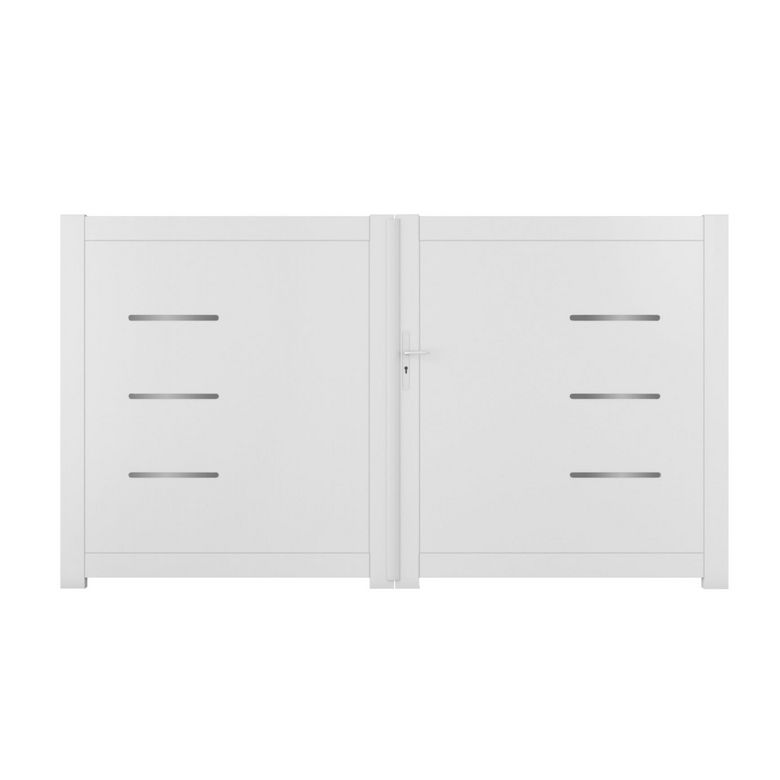 Portail battant PVC avec accessoires BRIAC H.180 x l.350 Main Image
