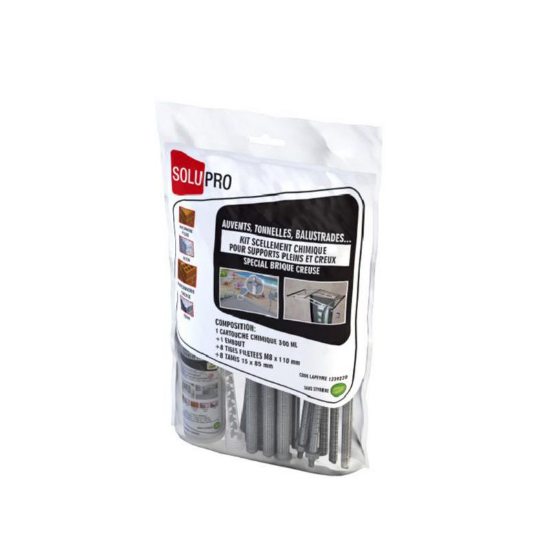 Kit de fixation pour mur plein auvent tonnelle balustrade Main Image