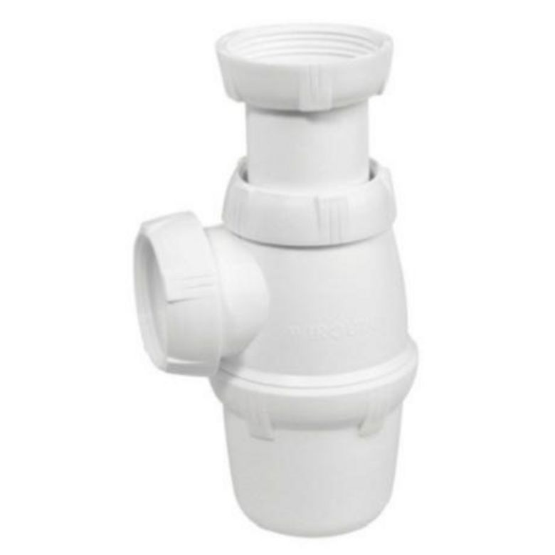 Siphon de lavabo PVC blanc réglable D.32 Main Image