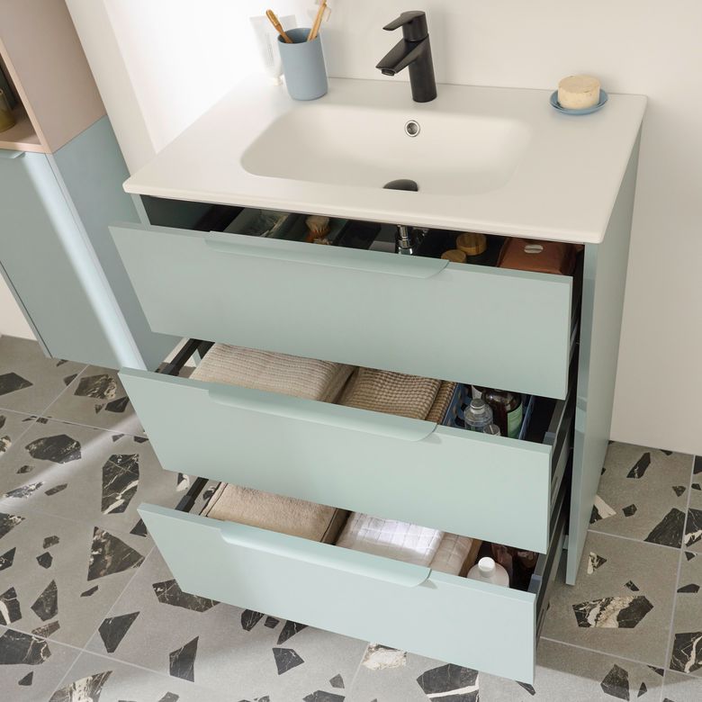 Plan vasque simple 81 cm céramique FABIAN | Lapeyre