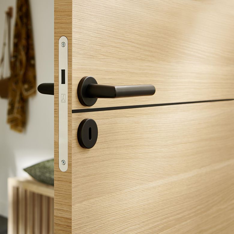 Bloc-porte ROXIE acoustique inserts noir | Lapeyre