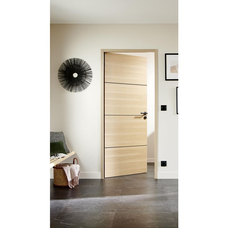 Bloc-porte ROXIE acoustique inserts noir | Lapeyre