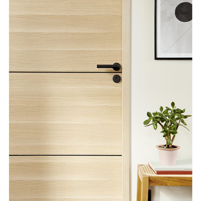 Bloc-porte ROXIE acoustique inserts noir | Lapeyre