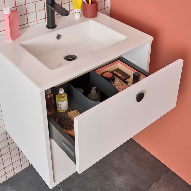 Plan vasque simple L.61 cm céramique FORMEO | Lapeyre