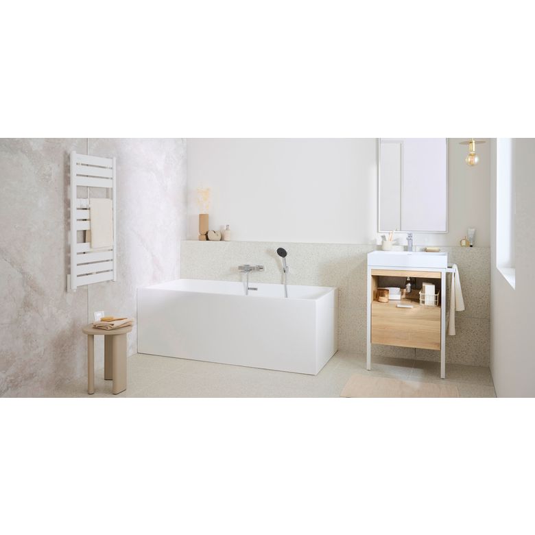 Meuble sous vasque 60 cm 1 tiroir metal 2- Lapeyre