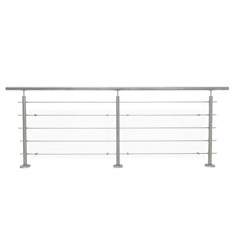 Kit balustrade Inoca tubes pose à plat 2